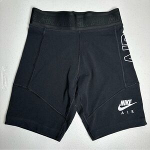 Nike High Rise Black Biker Shorts with Air Logo